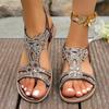 Fashion New Crystal Wedge Gladiator Sandals Women Summer Elastic Band Open Toe Sandals Plus Size Casual Beach Shoes for Woman