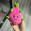 Cute Dragon Fruit Plush Pendant With Chain For Bag Decor And Gifts