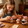 1 Набор 3D Животные из Бусин DIY, Набор для Творчества Животные из Бусин с Инструкциями, Ручная Работа Насекомое Птица Летучая Мышь Сельскохозяйственное Животное Набор для Бисероплетения для Взрослых Новичков