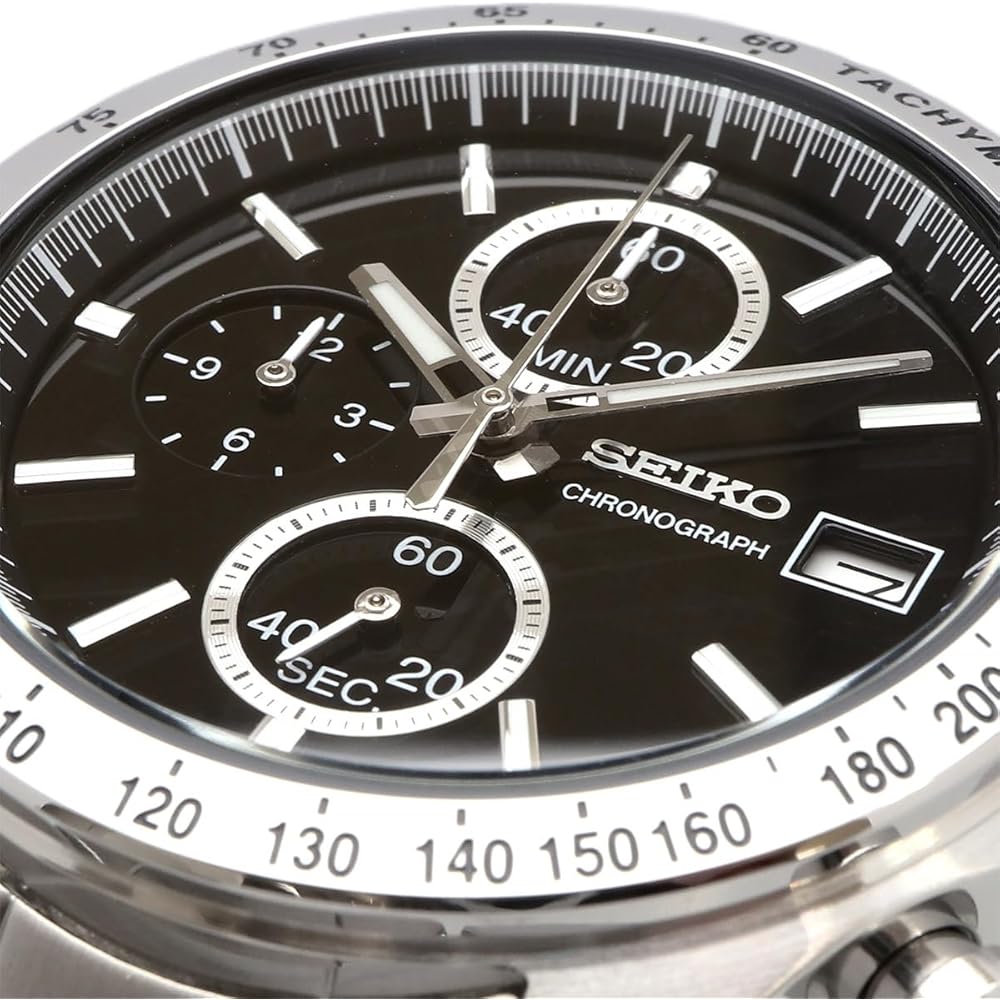 SEIKO 1/5 Second Chronograph Quartz Men's Watch SBTR005 Black [Domestic Genuine Product]