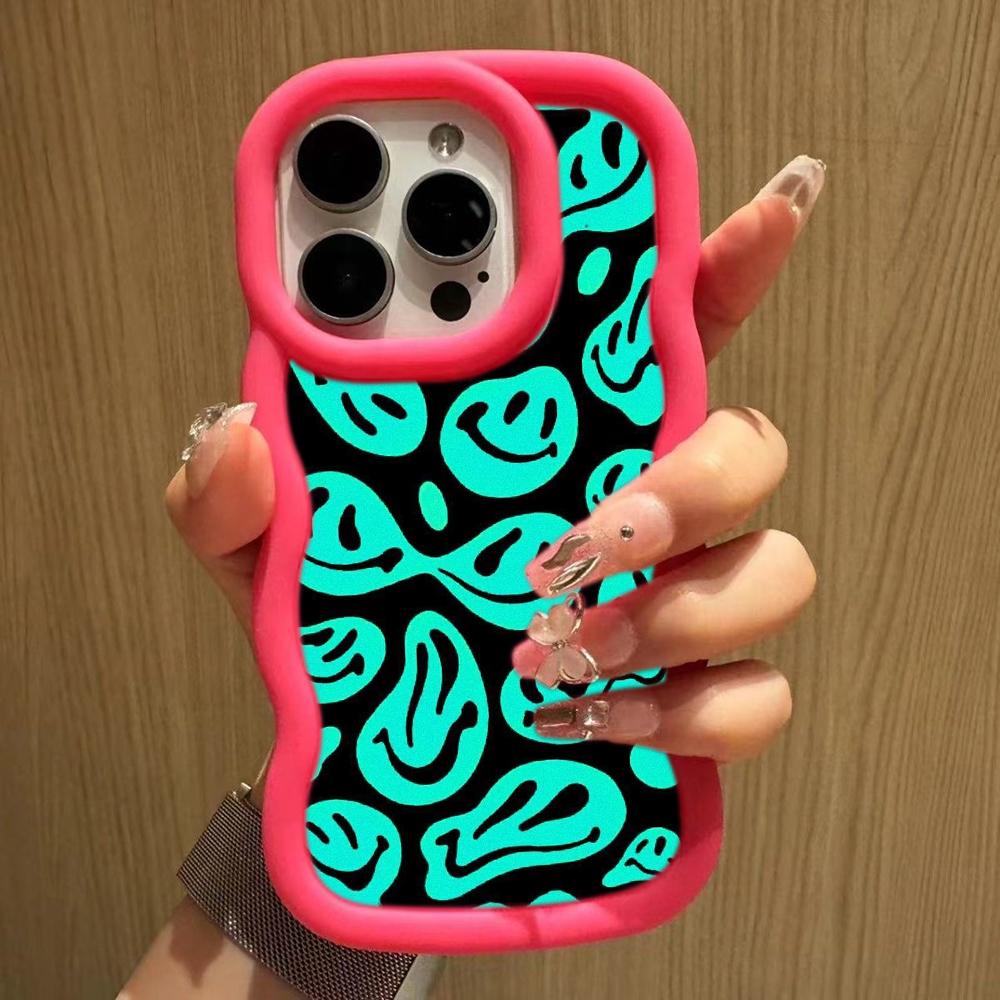 Ae88 Lovely Smiley Art Protective Phone Cases for Samsung S24 Plus S23 Ultra A14 A55 A06 Honor X9b Motorola OnePlus Big Wave TPU Back Cover