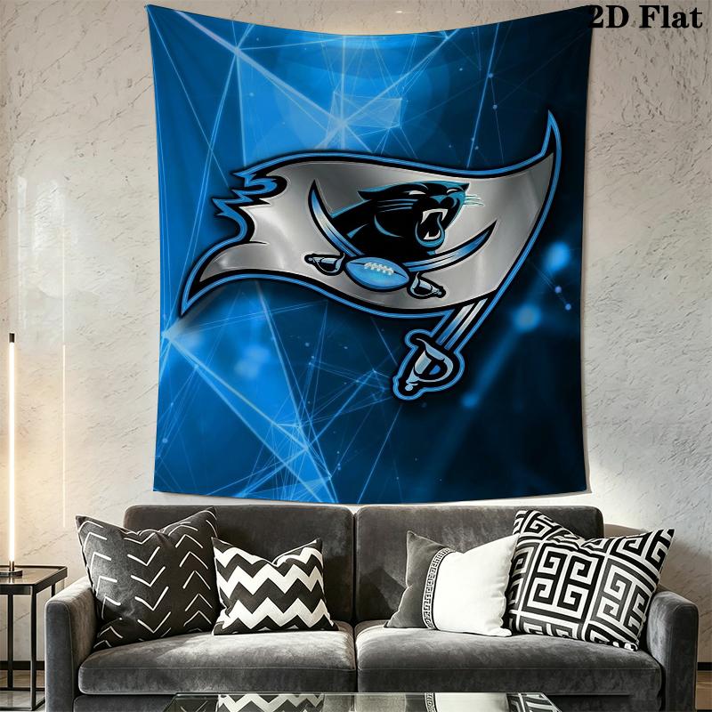 Carolina Panthers Wall Tapestry Aesthetic Wall Hanging Printed Fabric Blanket Decorative Tapestries for Bedroom Living Room Home Decor