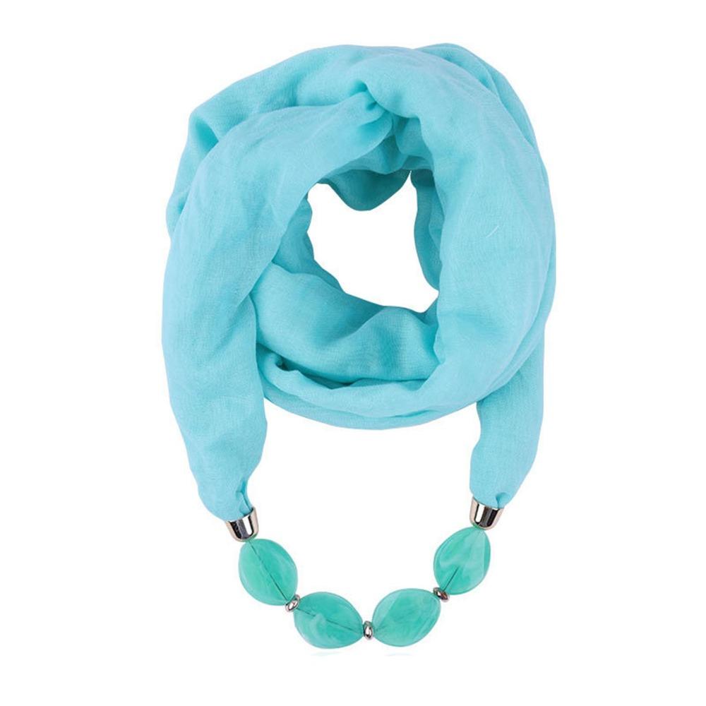 1Pcs Cotton Linen Necklace Scarf Resin Pendant Head Scarves  Costume Bead Decoration Accessories