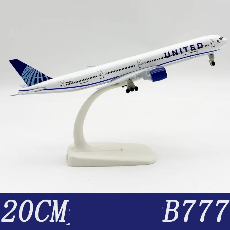 Масштаб 1/400 Металлический сплав United Airway B777 20 см Литая модель самолета United 777 Airways Модель самолета Игрушки для детей F
