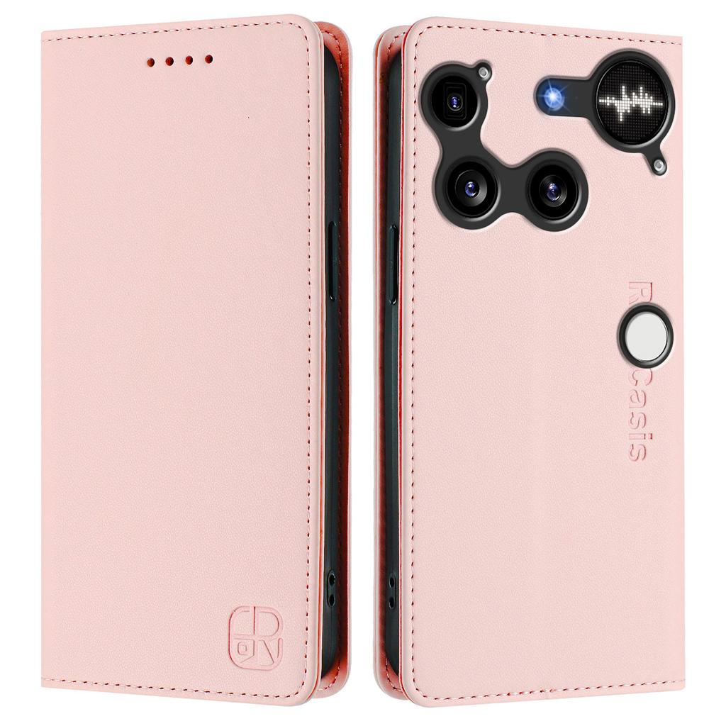 Ни за что Телефон (3) Кожаный чехол 5G RINACASIS RC01 Чехол для телефона с RFID-блокировкой Кошелек Подставка