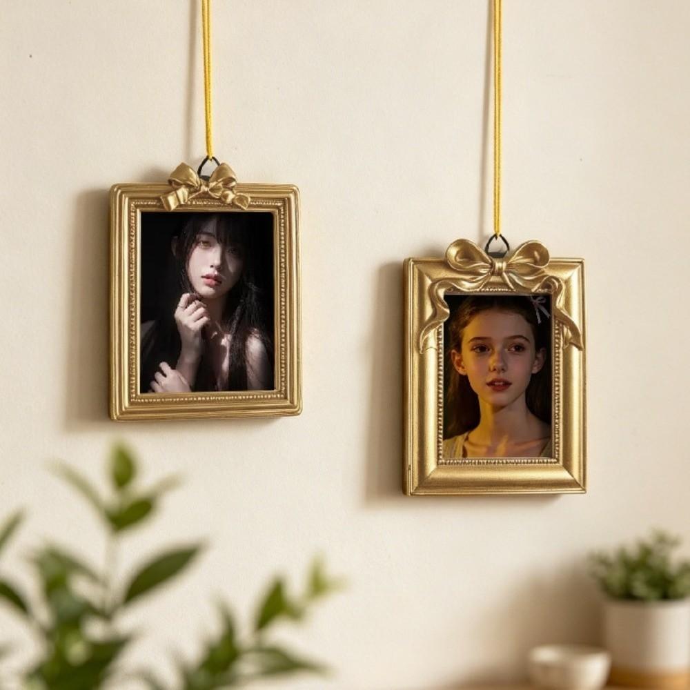 Resin Picture Frame Ornaments Mini Photo Display Holders Baroque Style Photo Frame Living Room