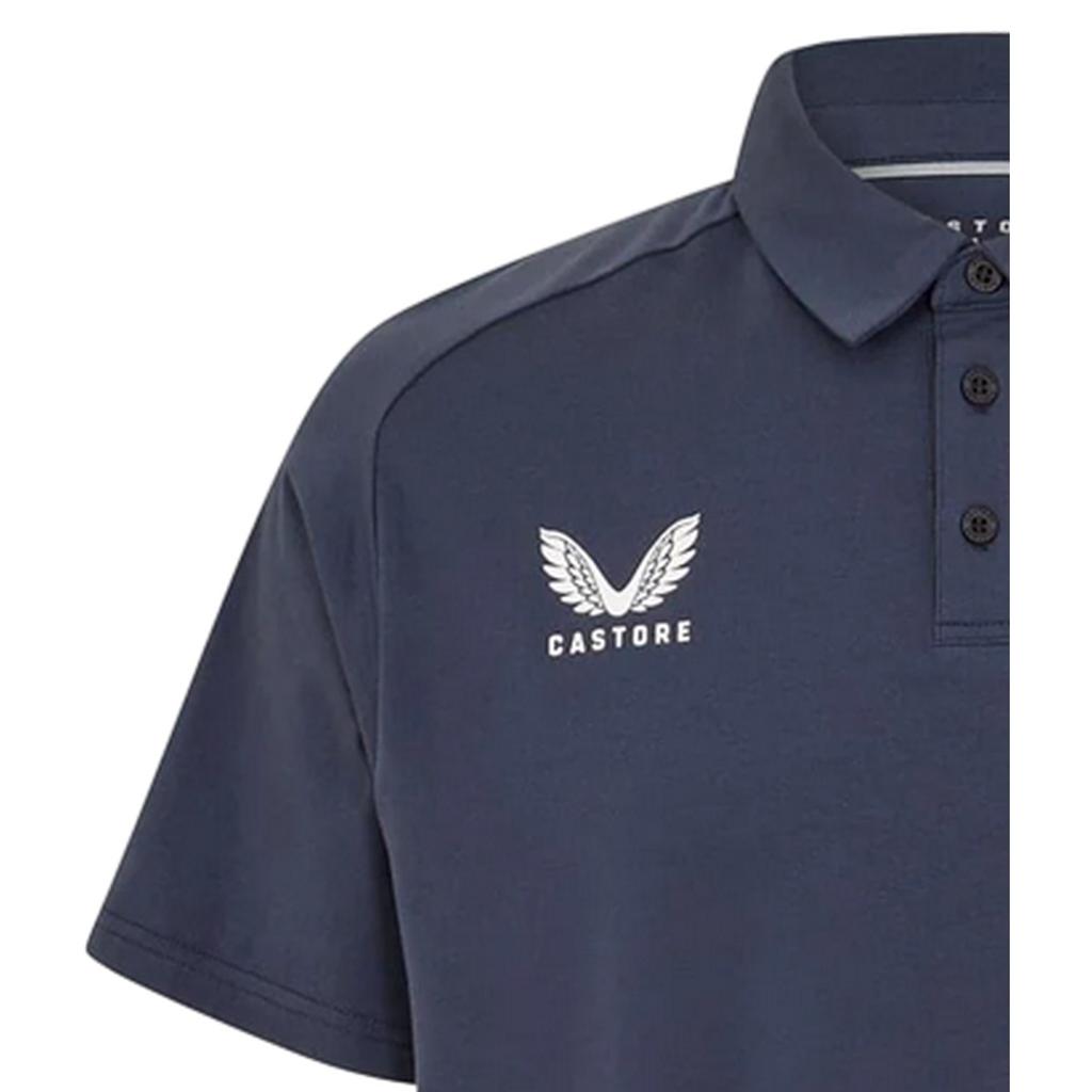 Castore Mens England Rugby Travel Polo Shirt
