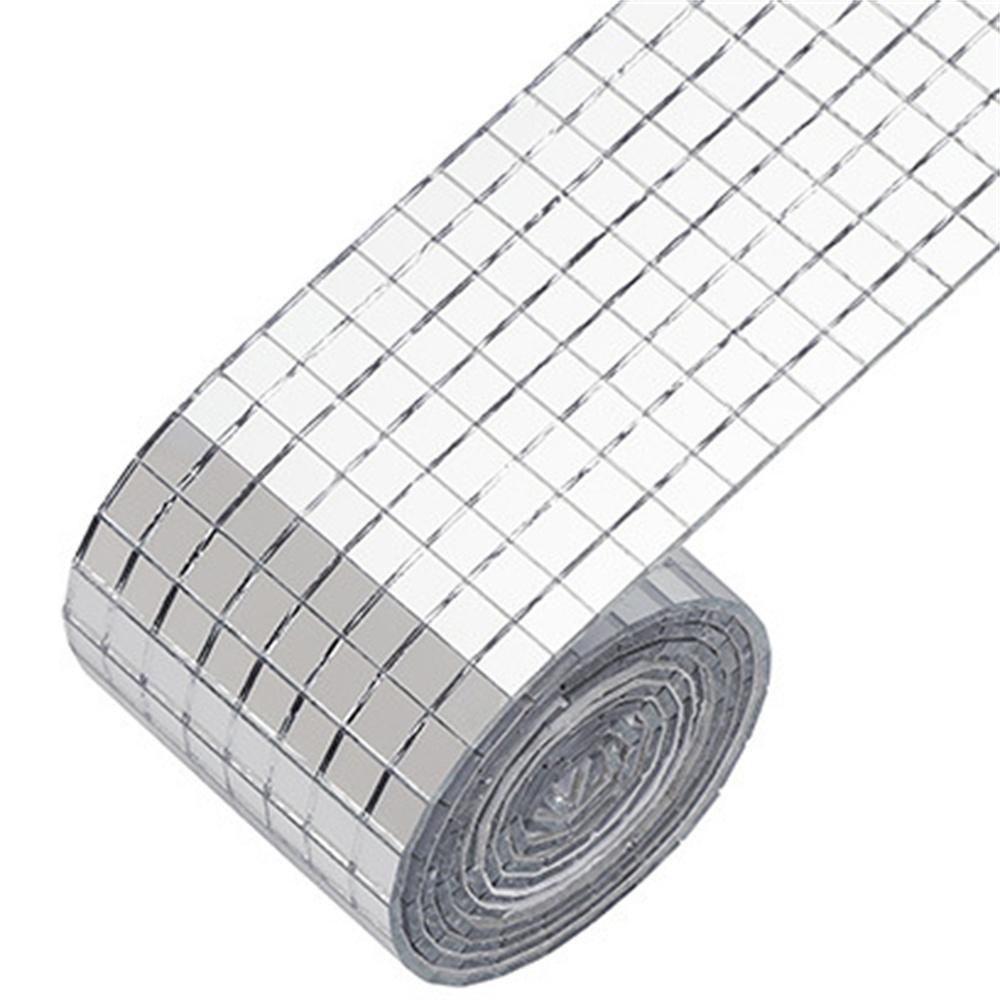 Стеклянная зеркальная мозаичная плитка, самоклеящаяся 1464 шт., вечерние плитки для диско-шара, сделай сам, украшения, бордюрная мозаика, наклейки на стену