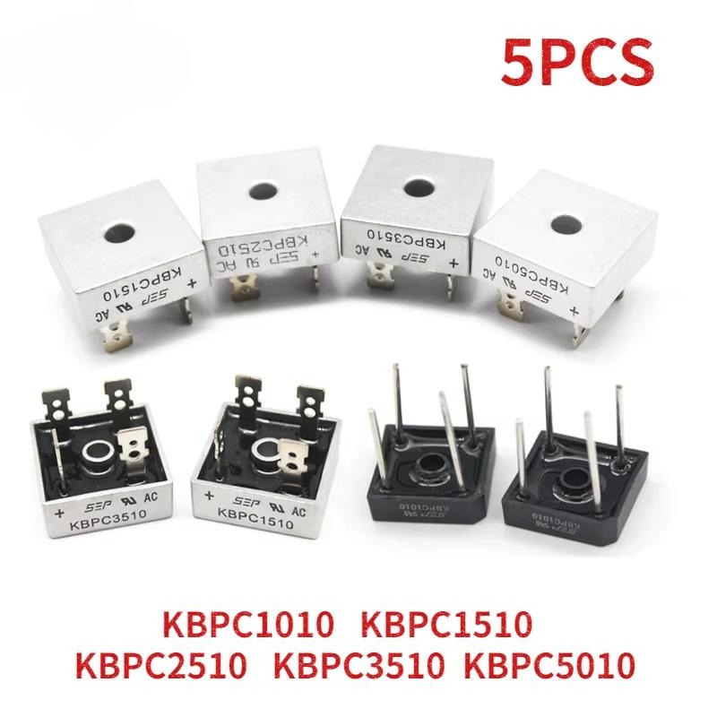 5PCS Bridge Rectifier Diode KBPC5010 KBPC1010 KBPC1510 KBPC2510 KBPC3510 Rectifiers 10A 15A 25A 35A 50A