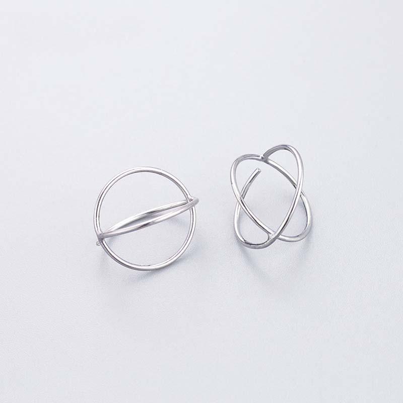 Минималистичные серьги-линии, школьная мода, универсальные, для通勤, холодный стиль, геометрические серьги-шарики