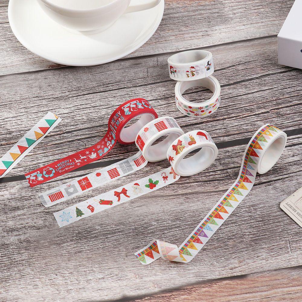 Scrapbooking Snow Deer Stationery Christmas Tree Sticky Paper Christmas Decor Tape Masking Tape
