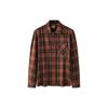 Plaid Print Outdoor Comfortable Durable Breathable Casual Long Sleeve Shirt Men Shirts Black Red A6P8S-B23
