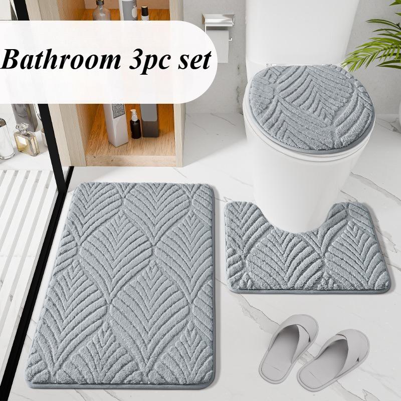 2026 Flocked Carpet Jacquard Door Mat Anti-Slip Bathroom Mat Entrance Floor Mat Thicken Water Absorbing Door Mat