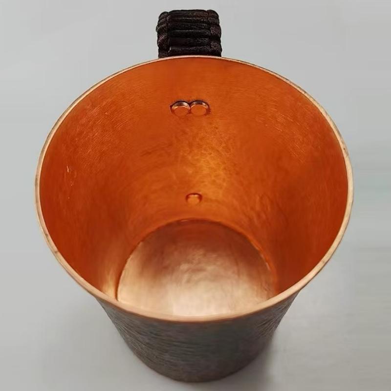 Винтажная медная кофейная кружка, кружка Moscow Mule, стакан с молотковой текстурой, плетёной ручкой, 450 мл, пивная кружка, чайная чашка, посуда