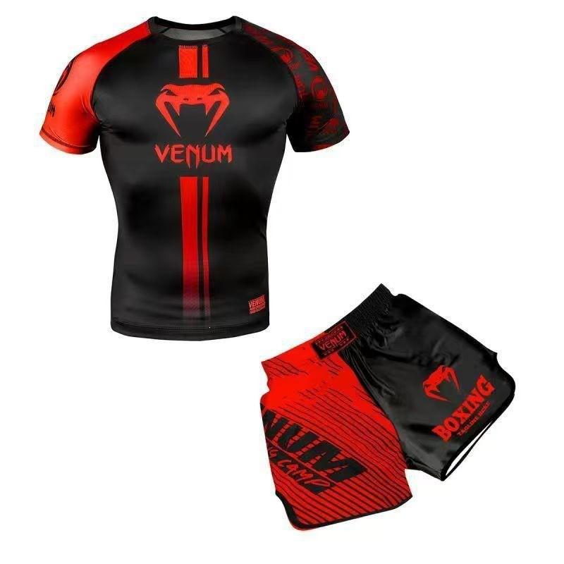 MMA Training Shorts Set Men Women - Quick Dry Boxing Muay Thai Combat Sport Wear Gym Fitness