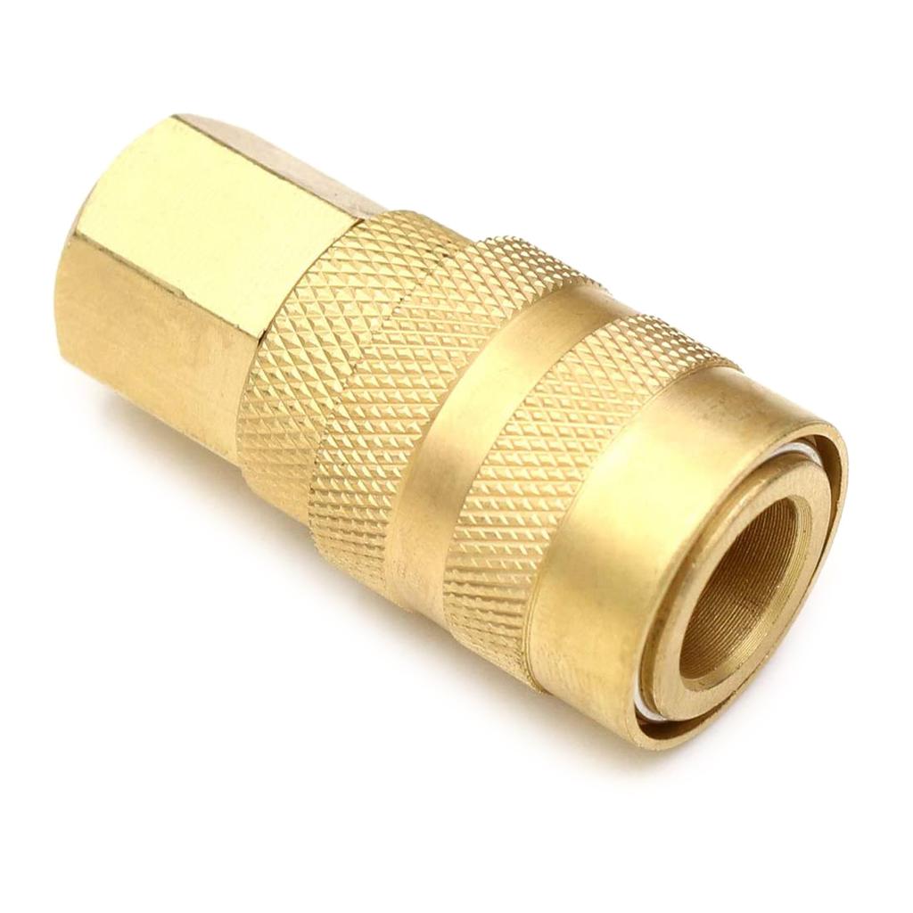 5pcs/set Air Fittings Air Coupler and Plug Kit Solid Brass Quick Connector Set Industrial 1/4" NPT Air Tool Fittings Set