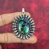 Copper Azurite Malachite Pendant, 925 Solid Sterling Silver Gemstone Jewelry, Handmade Pendant, For Memorial Day