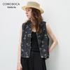 KEMONBOCA Новый шелковый жилет в китайском стиле для женщин