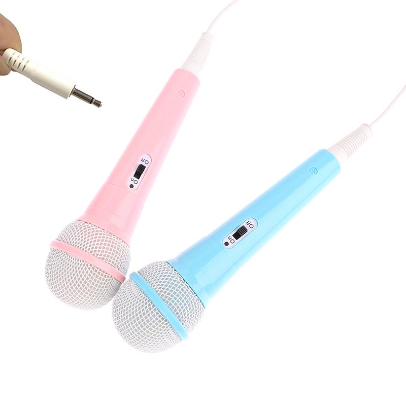3.5mm Jack Wired Microphone Lightweight Singing Mechine Home Kids Musical Toy Easy Use No Battery Portable Handheld Microphone