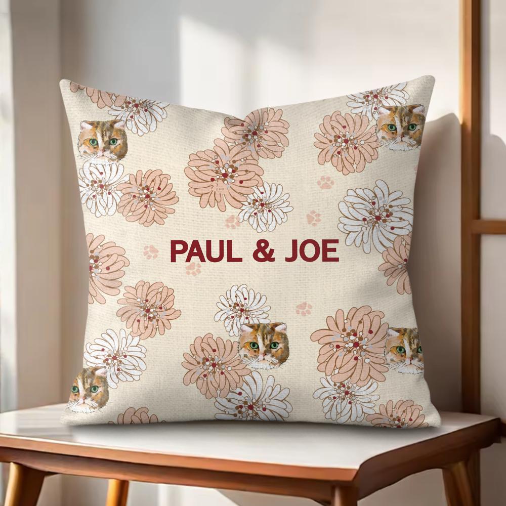 Ppaul Classic Jjoe Cushion Cover Natural Linen Organic Fabric DoubleSided Printing Couch Pillow Covers Home Decor