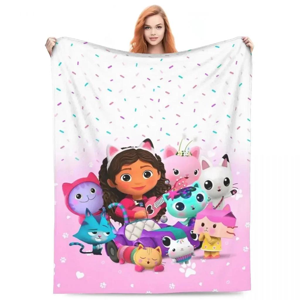 Милые одеяла для кукольного домика G-Gabbys Girl из флиса Весенне-осеннее Волшебный дом Дышащее Мягкое Одеяло-плед для Кровати Дивана Коврик Кусок
