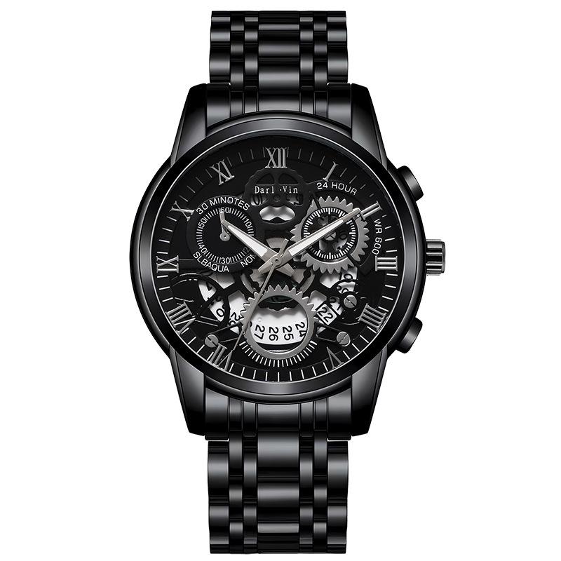 UTHAI BK140 Модные мужские часы водонепроницаемые календарь ночная подсветка стальной браслет мужские часы спортивные часы подарок часы для мужчины