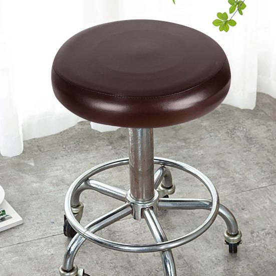 Чехол для вращающегося табурета с эластичной лентой, противоскользящий, водонепроницаемый, из искусственной кожи, устойчивый к маслу и теплу