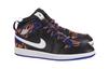 Kids' Sneakers Nike Jordan 1 Mid Multi-Color Tiger Stripe (PS) Black/White-Rush Violet-Black