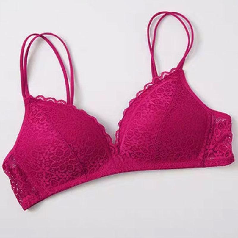 Женский бюстгальтер, легкий легкий без стального кольца, кружевное сексуальное нижнее белье для девочек, удобный тонкий бюстгальтер
