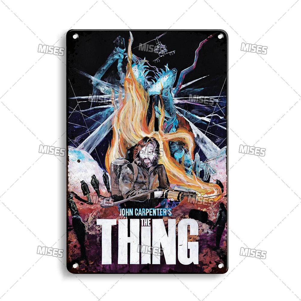 MISES Movie The Thing Metal Plaque Industrial Decor Metal Sign Vintage Metal Tin Sign Bar Home Metal Poster Old Decorative Plate