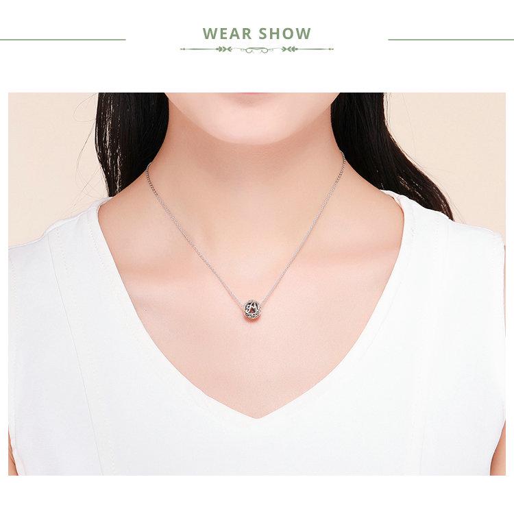 BAMOER Круглые шармы из стерлингового серебра 925 "Латинский алфавит"