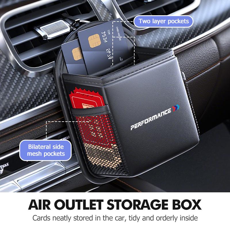 Car air outlet storage bag ID card bag double-layer storage bag For BMW 5 Series G30 G31 G32 G38 2021 2020 2019 2018 E46 E91