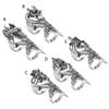 Men Knuckles Double Ring Punk Rock Gothic Hinge Activity Ring Halloween Role-playing Clothing Accessories Jewelry