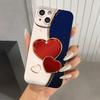 Фиолетовый Чехол для Телефона в Форме Сердца из ТПУ Для iPhone 17 16 Pro Чехлы iPhone 16E 11 12 13 14 15 Pro Max XS X XR 7 8 16 Plus Обложка