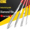 Titanium-Plated Fine Alloy Diamond File Set for Metal Grinding & Deburring