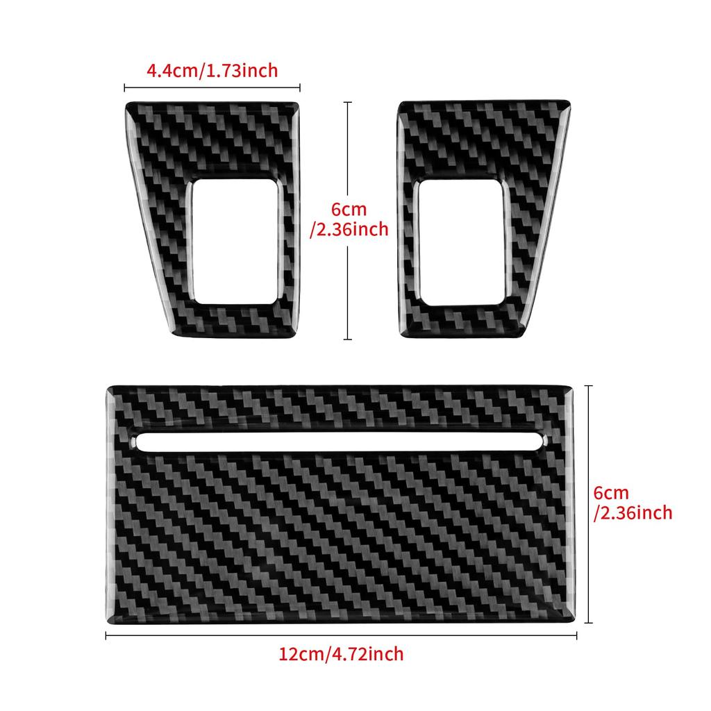 AIRSPEED Carbon Fiber Interior Custom Accessories for Chrysler 300C Generation Ashtray Box Cover Sticker Trim Garnish Stylish Interior Panel for