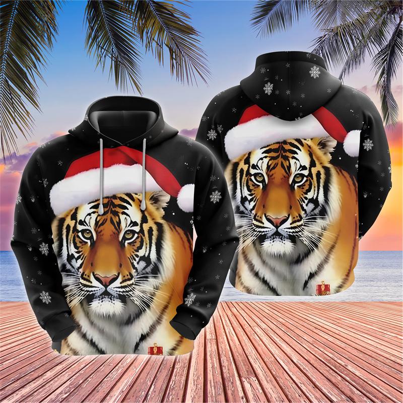 Новые милые толстовки с принтом тигренка в виде 3D-принта для мужчин и женщин, свободные толстовки с капюшоном, свитера с капюшоном, спортивные костюмы, пальто, детская одежда