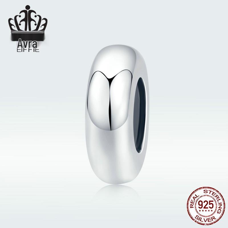 Aifle Sterling Silver S925 Spacer Beads - DIY Jewelry Accessories for Bracelets