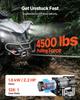 2041 kg Electric Winch, 12V DC ATV/UTV Winch with 6 mm x 12 m Steel Wire Rope, Wireless & Wired Remote Control, IP54 Waterproof, Roller Fairlead Mount