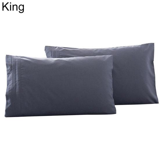 2 шт. King Queen стильный сплошной цвет кровать наволочка наволочка декор для спальни