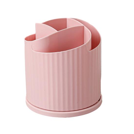 Вращающийся на 360 градусов держатель для кистей для макияжа, 5 отделений, органайзер для косметики, дизайн в виде цветка, вращающаяся подставка для кистей для макияжа