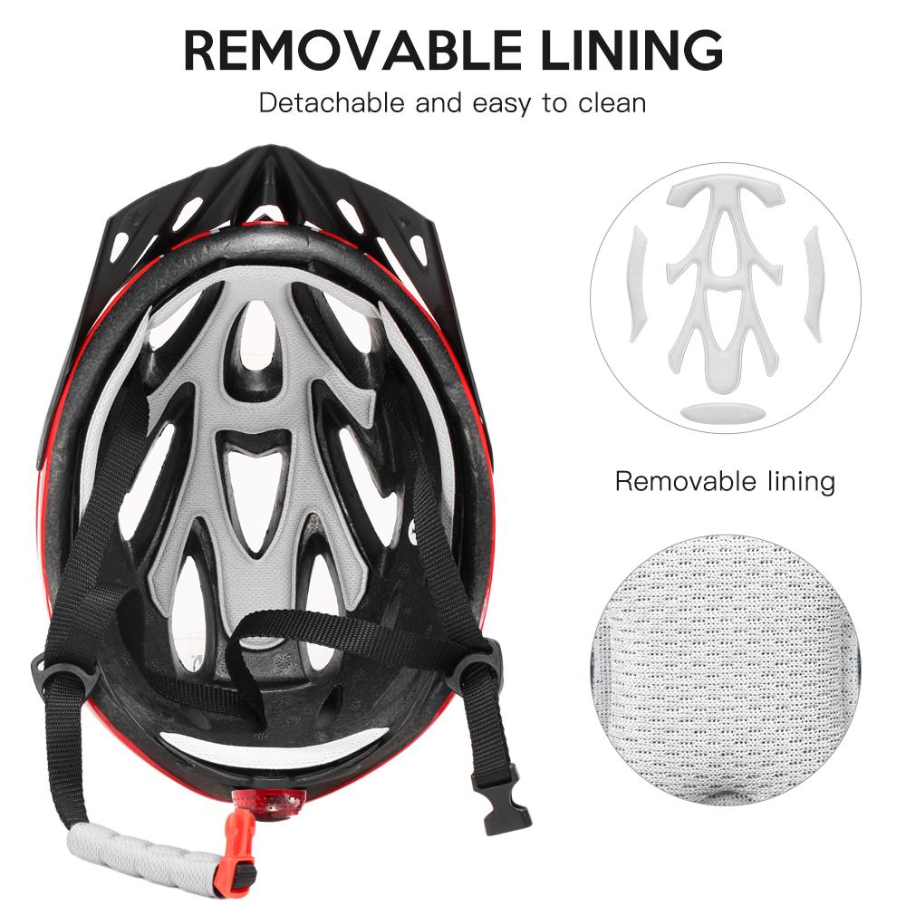 Lightweight Bicycle Helmet with Visor In-mold Mountain Road Bike Cycling Helmet Outdoor Sport