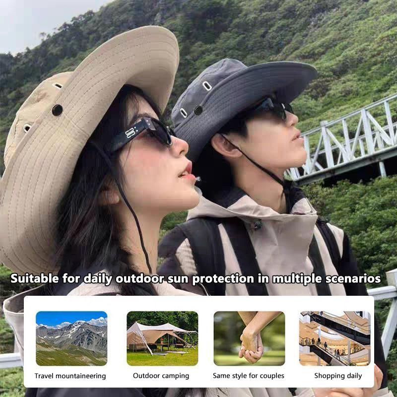1 Piece Western Cowboy Hat For Women Men-Proof Hat Outdoor Fishing Camping Alpine Cap Summer Uv Bucket Hat