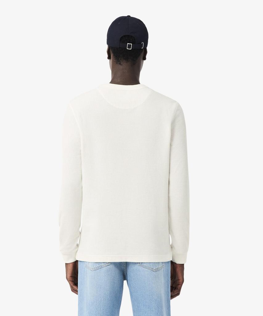 Мужская вафельная футболка с длинным рукавом и воротником-хенли LACOSTE Th1300-56G 70V