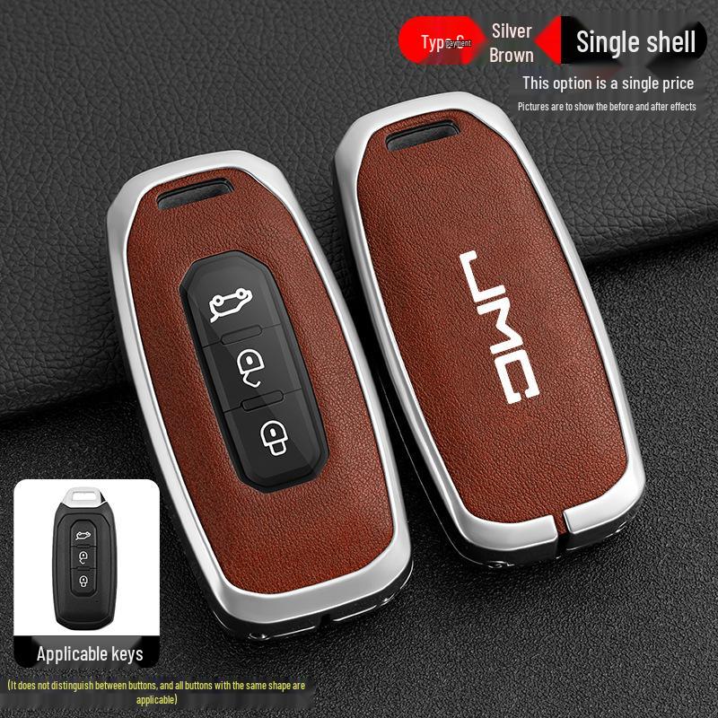Jiangling Yuhu 7 Key Case: Fits Yusheng S350/S330, Transit, New Baodian - Metal Shell for Men
