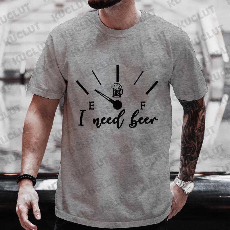I Need Beer Graphic T Shirt for Men Funny Beer DAY Drinking Party Tops Oversized Streetwear Summer Short Sleeve Tees Outfit