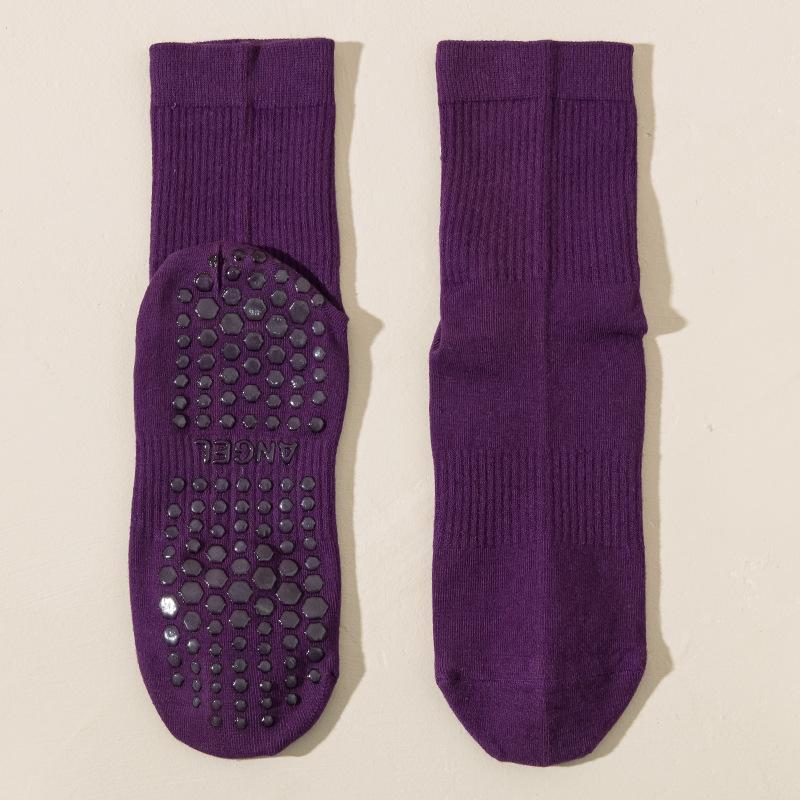 Носки для йоги Женские профессиональные спортивные носки до середины икры с противоскользящим эффектом Весна и осень Пилатес Фитнес Летние шорты-акула Длинные носки