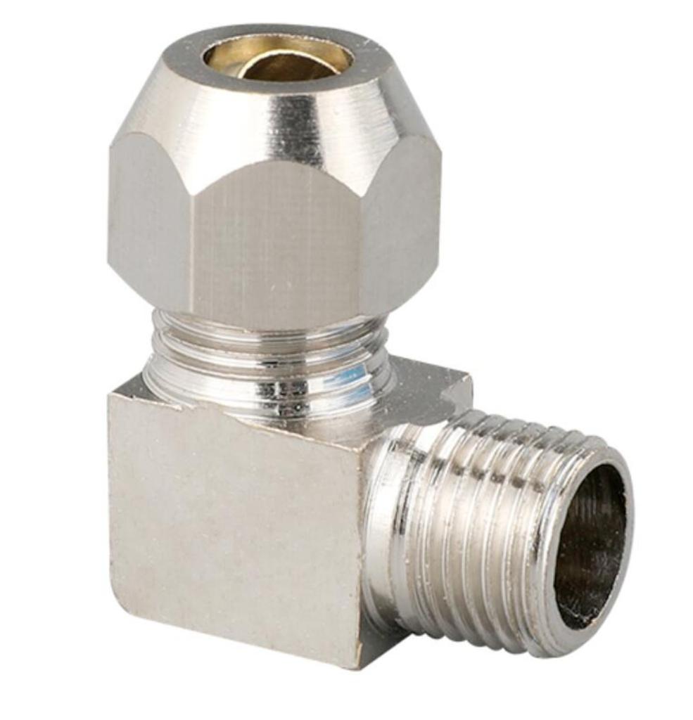 1/8" 1/4" 3/8" 1/2" BSPP Наружная Внутренняя 4 6 8 10 12 14 16 мм Трубный Компрессионный Соединитель Фитинг Латунный Трубный Фитинг Угольник Вода Газ Масло