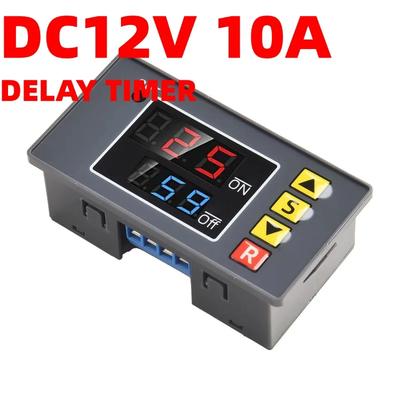 DC 12V Переключатель с задержкой времени 10A Модуль таймера Цифровой программируемый модуль временных циклов Двойной дисплей Реле задержки