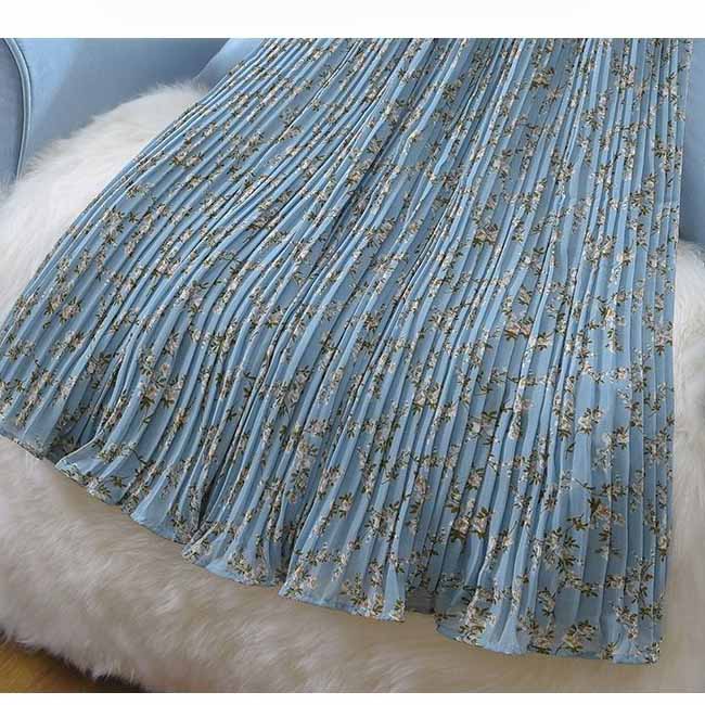 Сетчатая юбка с цветочным принтом, женская одежда, летняя элегантная винтажная юбка-миди на молнии с высокой талией, повседневная плиссированная юбка трапециевидной формы